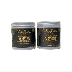 Shea Moisture African Black Soap Clarifying Mud Mask Lot Of 2